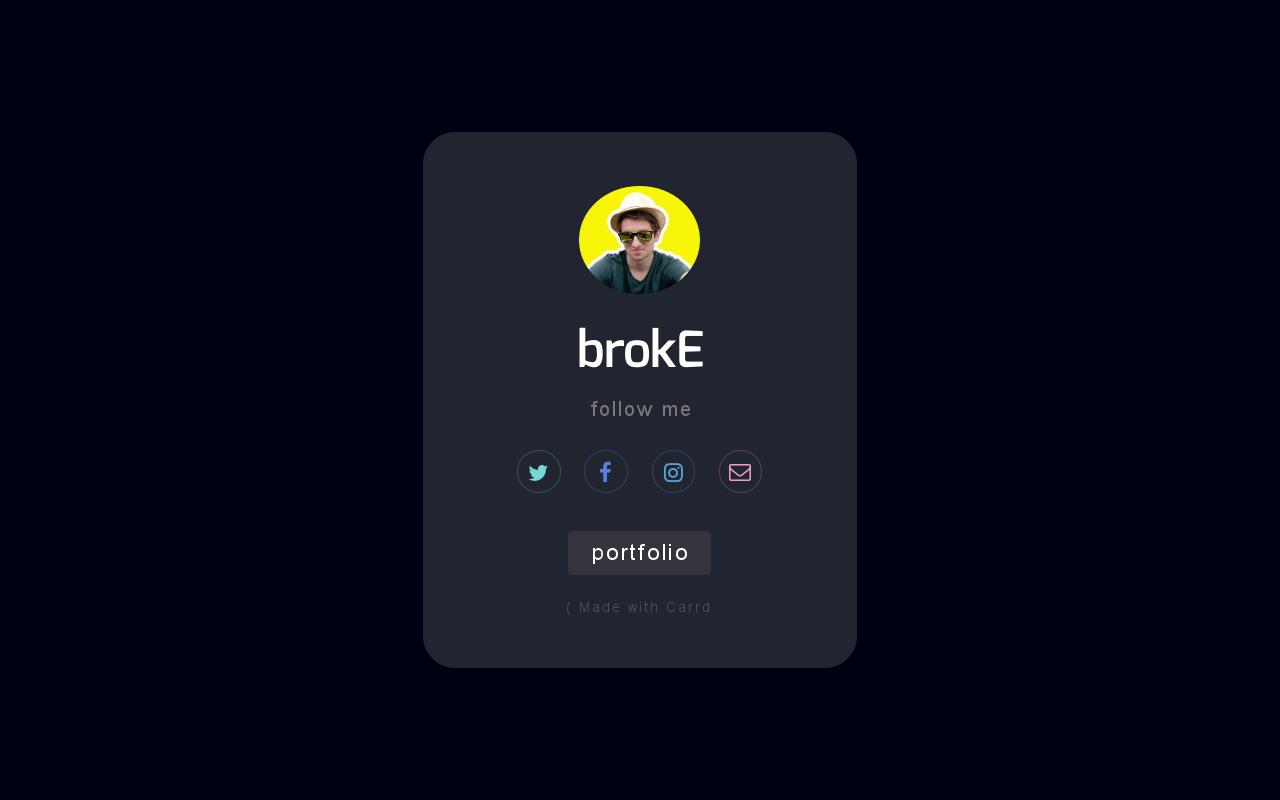 Carrd profile picture for @broke